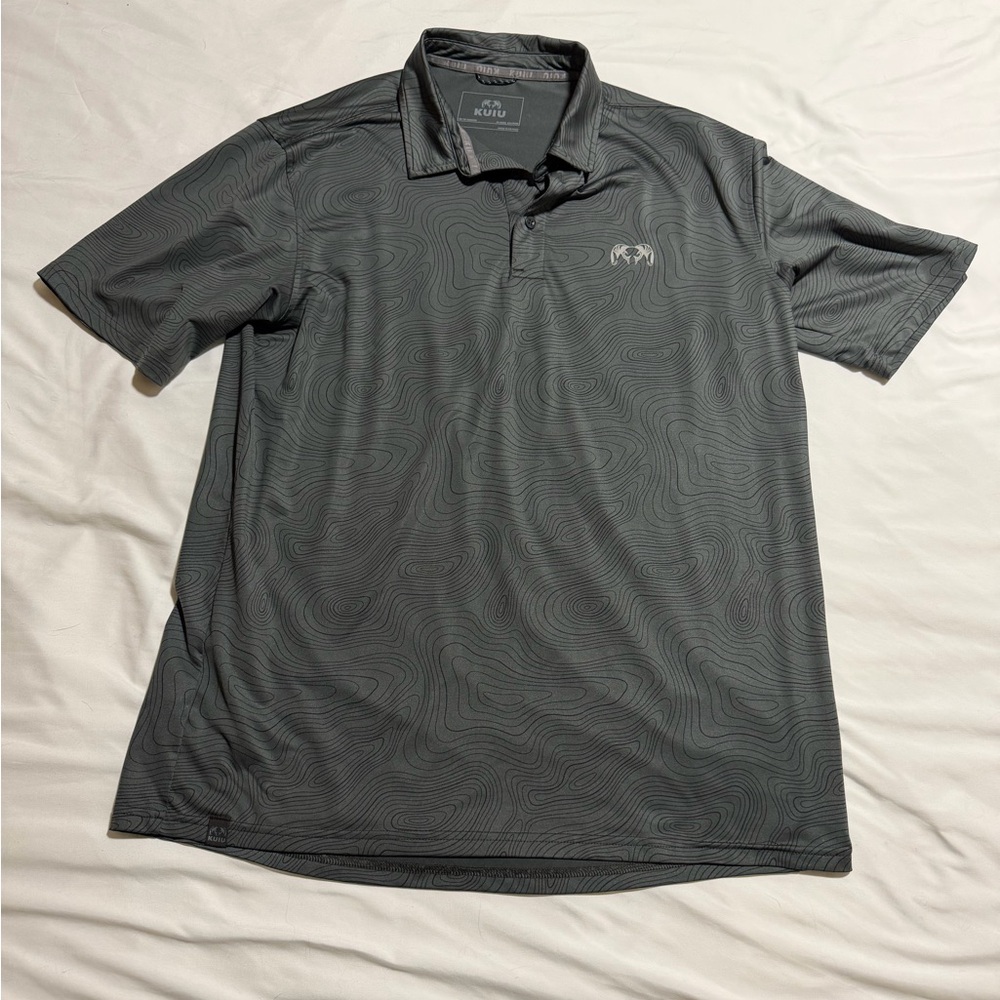 KUIU Performancd Polo L Gunmetal Topo